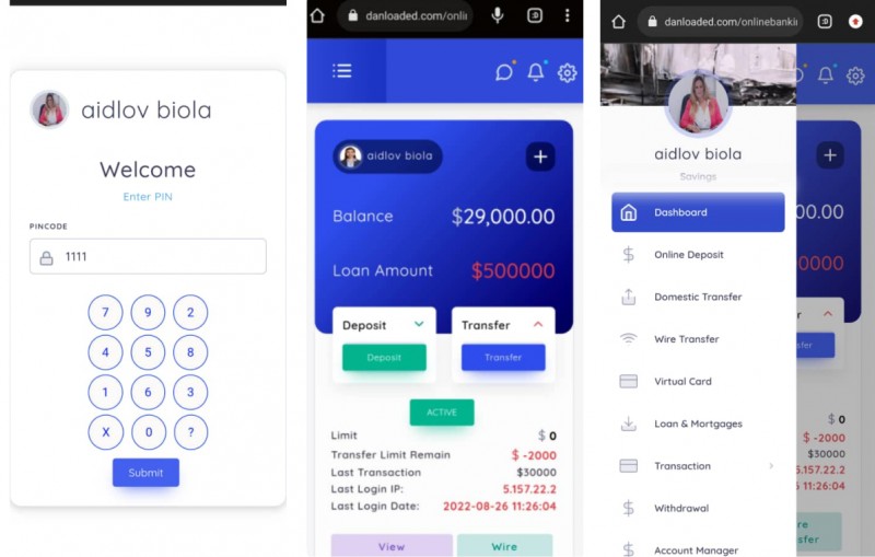 Online Bank Script With SMS
